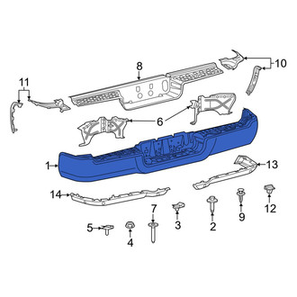 Ram OE - Rear Bumper Face Bar