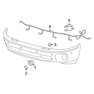 Ram OE - Front Bumper - Electrical Components (Regular Cab / Crew Cab / Mega Cab)