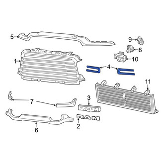Ram OE - Front Center Grille Molding