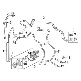 Ram OE - Air Conditioner & Heater - Condenser, Compressor & Lines (6.4L)