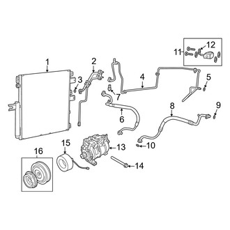 Ram OE - Air Conditioner & Heater - Condenser, Compressor & Lines