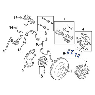 Ram OE - Front Disc Brake Hardware Kit