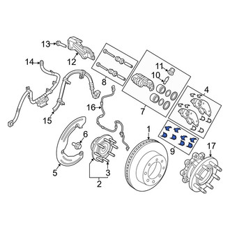 Ram OE - Front Disc Brake Hardware Kit