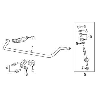 Ram OE - Front Suspension - Stabilizer Bar & Components (4WD)