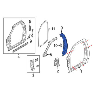 Ram OE - Left Body B-Pillar Reinforcement
