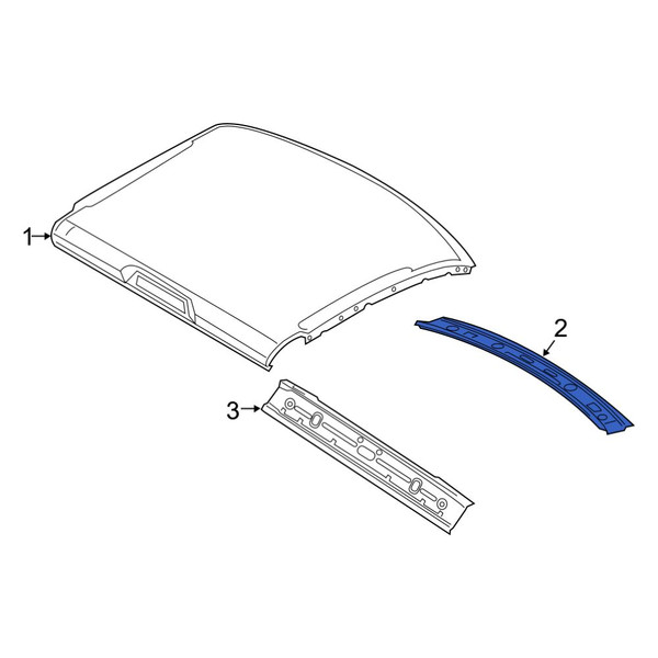 Ram OE 68369399AC - Front Roof Header Panel