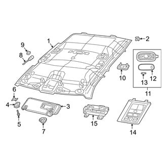 Ram OE - Cab - Interior Trim (Headliner & Components), (Big Horn / Laramie / Laramie Longhorn / Limited / Lone Star / Tradesman Crew Cab)