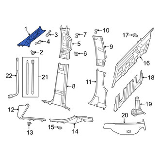 Ram OE - Left Body A-Pillar Trim Panel