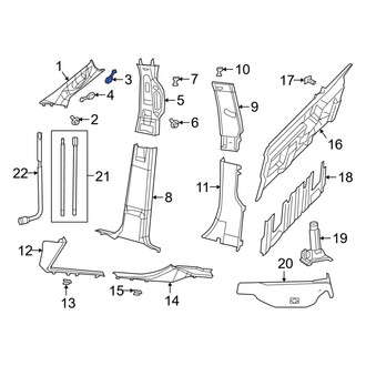 Ram OE - Left Lower Body A-Pillar Trim Panel Plug