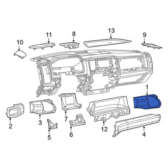 Ram OE - Center Upper Instrument Panel Trim Panel