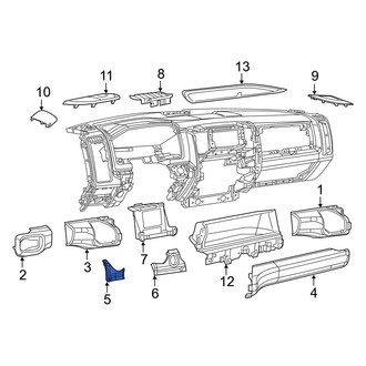 Ram OE - Left Upper Instrument Panel Trim Panel