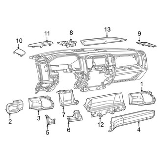 Ram OE - Instrument Panel Components (Upper Components), (Regular Cab / Crew Cab / Mega Cab)