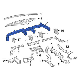 Ram OE - Front Center Instrument Panel Air Duct