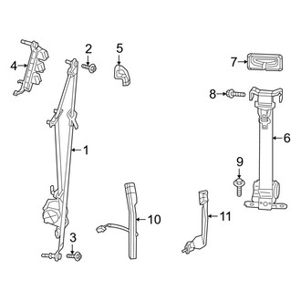 Ram OE - Restraint Systems - Front Seat Belts (Regular Cab), (Big Horn / Lone Star / Tradesman Regular Cab)