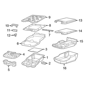 Ram OE - Seats & Tracks - Front Seat Components (Center Seat, Components Upper Components), (Regular Cab / Crew Cab / Mega Cab)