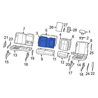 Ram OE - Rear Right Seat Back Cushion Cover
