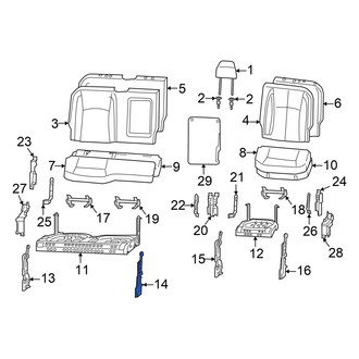 Ram OE - Rear Right Inner Seat Back Recliner