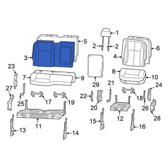 Ram OE - Rear Right Seat Back Cushion Cover