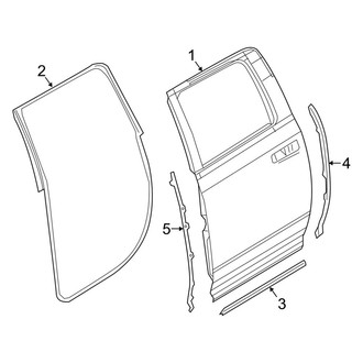 Ram OE - Rear Door - Door & Components (Regular Cab / Crew Cab / Mega Cab)