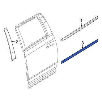 Ram OE - Rear Right Door Molding