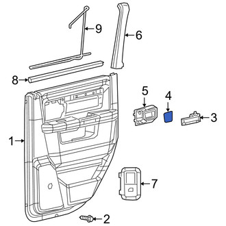Ram OE - Front Right Interior Door Handle Trim