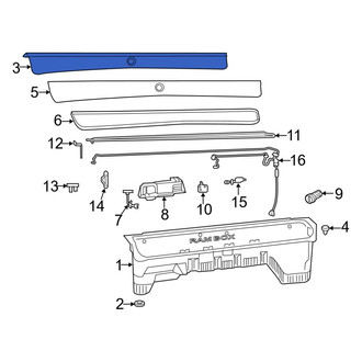 Ram OE - Rear Right Truck Bed Storage Box Lid