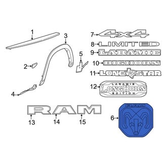 Ram OE - Rear Tailgate Emblem