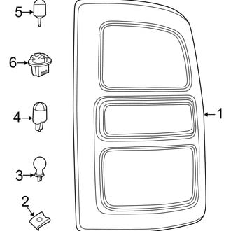 Ram OE - Rear Lamps - Tail Lamps (W/O LED), (Regular Cab / Crew Cab / Mega Cab)