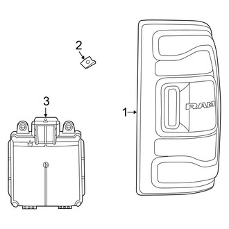 Ram OE - Rear Lamps - Tail Lamps (With LED), (Regular Cab / Crew Cab / Mega Cab)