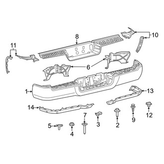 Ram OE - Rear Bumper - Bumper & Components (Regular Cab / Crew Cab / Mega Cab)