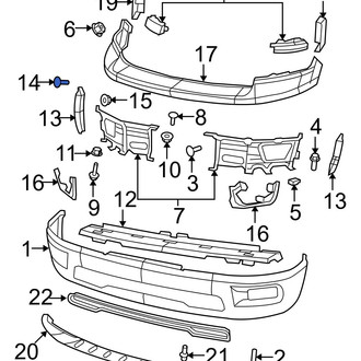Ram OE - Front Bumper Face Bar Bolt