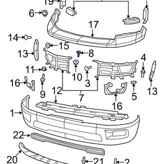 Ram OE - Front Bumper Face Bar Bolt