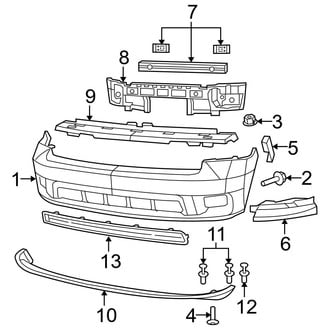 Ram OE - Front Bumper - Bumper & Components (1-Piece Bumper)