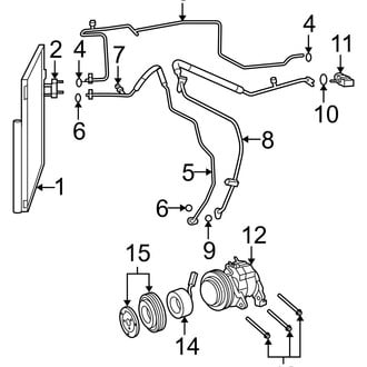 Ram OE - Air Conditioner & Heater - Condenser, Compressor & Lines (1500 5.7L)