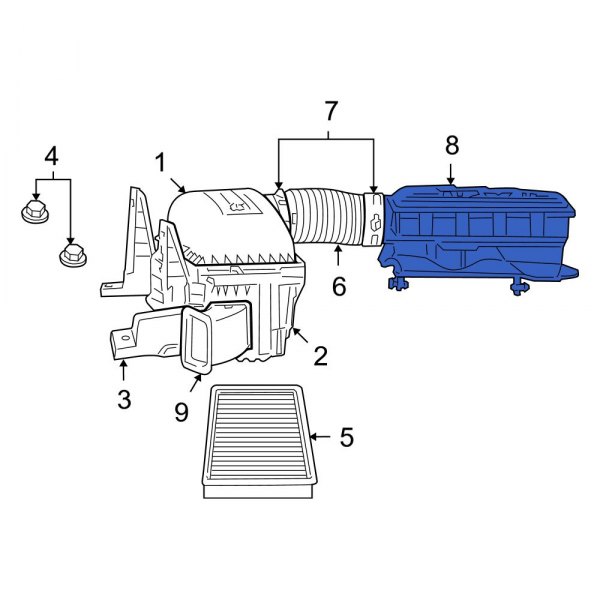 Ram OE 53034182AA Engine Air Intake Resonator