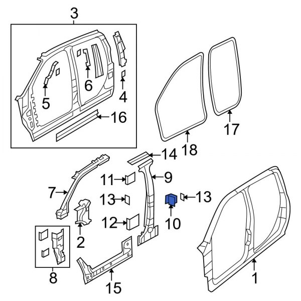 Body B-Pillar Baffle Plate