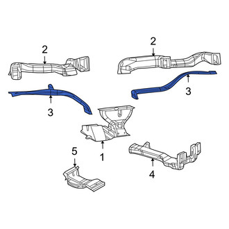 Ram OE - Left Instrument Panel Air Duct