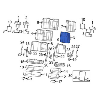 Ram OE - Rear Left Seat Back Cushion Cover