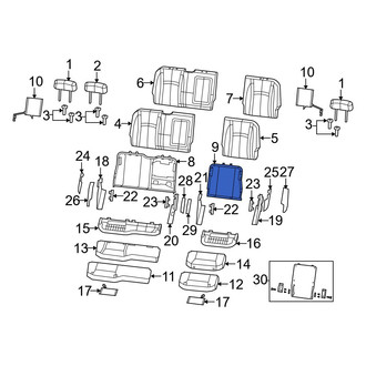Ram OE - Rear Left Seat Back Frame