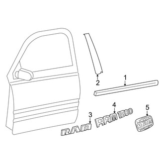 Ram OE - Front Door - Exterior Trim