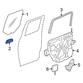 Ram OE - Rear Door Glass Attaching Clips