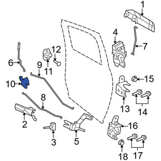 Ram OE - Left Door Lock Rod Bracket