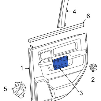 Ram OE - Front Right Interior Door Handle Trim