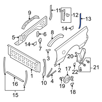 Ram OE - Rear Right Inner Truck Bed Panel Reinforcement