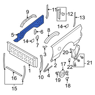 Ram OE - Rear Left Inner Truck Bed Panel