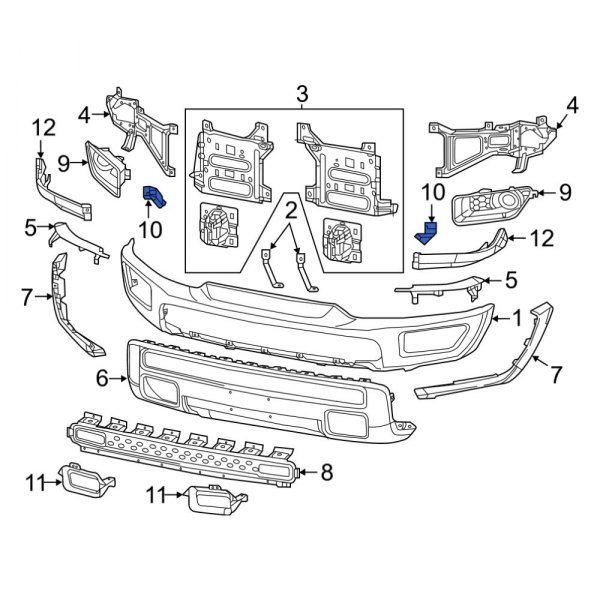 Fog Light Trim Bracket