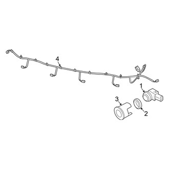 Ram OE - Front Bumper - Electrical Components (1-Piece Bumper), (1500 Big Horn / Express / HFE / Laramie / Laramie Longhorn / Limited / Lone Star / Outdoorsman / SLT / Special Service / Sport / Tradesman)