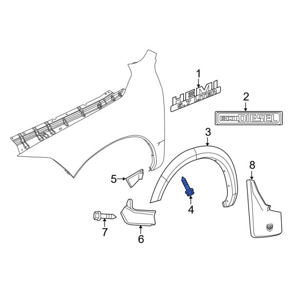 Wheel Arch Flare Screw