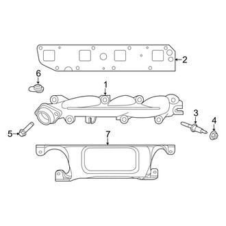 Ram OE - Exhaust System - Manifold (Single Exhaust), (5.7L)