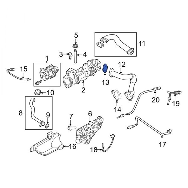 Ram OE 68211320AA Exhaust Gas Recirculation (EGR) Tube Seal